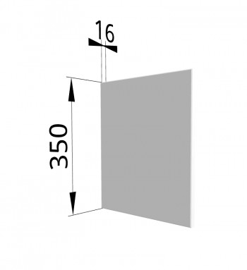 Панель торцевая (для шкафа горизонтального) ПГ Ройс (Белый софт) в Уяре - uyar.mebel54.com | фото