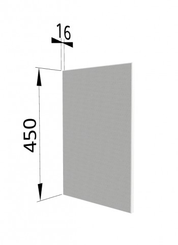 Панель торцевая (для шкафа горизонтального высокого) ВПГ Квадро (Белая кожа) в Уяре - uyar.mebel54.com | фото