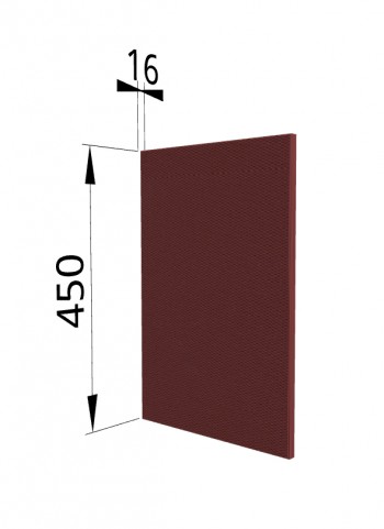 Панель торцевая (для шкафа горизонтального высокого) ВПГ Квадро (Красная кожа) в Уяре - uyar.mebel54.com | фото