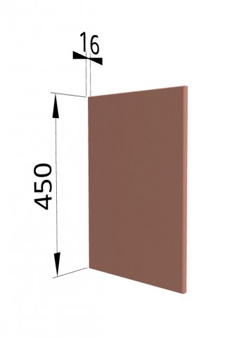 Панель торцевая (для шкафа горизонтального высокого) ВПГ Квадро (Персик софт) в Уяре - uyar.mebel54.com | фото