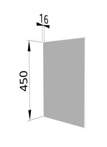 Панель торцевая (для шкафа горизонтального высокого) ВПГ Ройс (Белый софт) в Уяре - uyar.mebel54.com | фото
