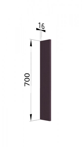 Панель торцевая (для шкафа торцевого верхнего) ПТ 400 Тито, Гарда (Пурпур) в Уяре - uyar.mebel54.com | фото