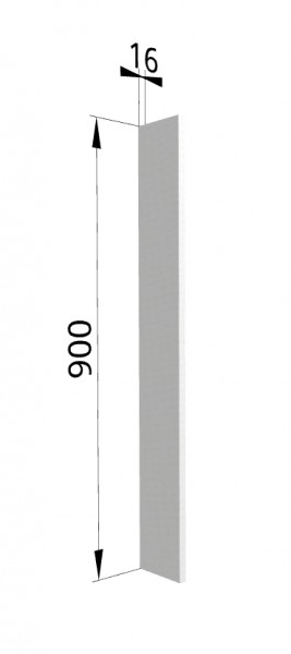 Панель торцевая (для шкафа торцевого верхнего высокого) ВПТ 400 Квадро (Белая кожа) в Уяре - uyar.mebel54.com | фото
