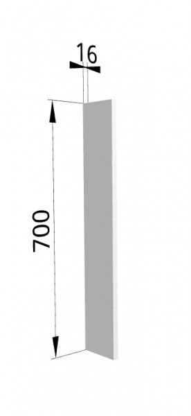 Панель торцевая (для шкафа верхнего торцевого высотой 700 мм) ПТ 400 Мелисса (Бежевый скин) в Уяре - uyar.mebel54.com | фото