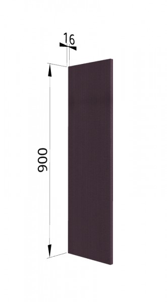 Панель торцевая (для шкафа верхнего высокого) ВП Тито, Гарда (Пурпур) в Уяре - uyar.mebel54.com | фото
