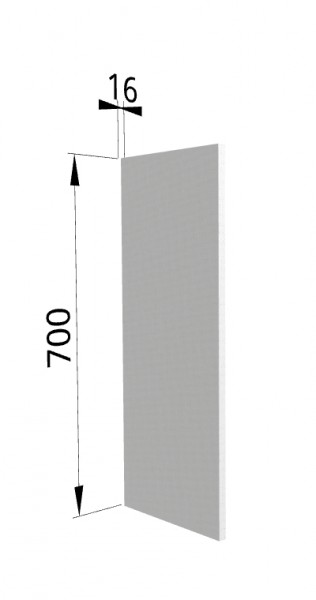 Панель торцевая (для шкафа верхнего высотой 700 мм) П Мелисса (Бежевый скин) в Уяре - uyar.mebel54.com | фото