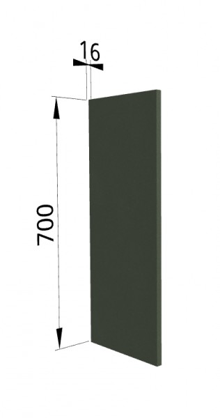 Панель торцевая П Квадро (для шкафа верхнего) Оливково-зеленый в Уяре - uyar.mebel54.com | фото