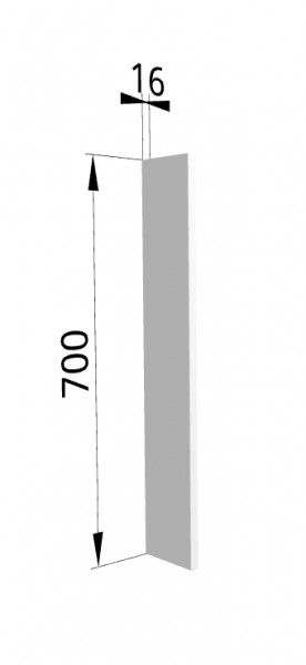 Панель торцевая ПТ 400 Ройс (для шкафа торцевого верхнего) Белый софт в Уяре - uyar.mebel54.com | фото
