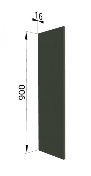 Панель торцевая ВП Квадро (для шкафа верхнего высокого) Оливково-зеленый в Уяре - uyar.mebel54.com | фото