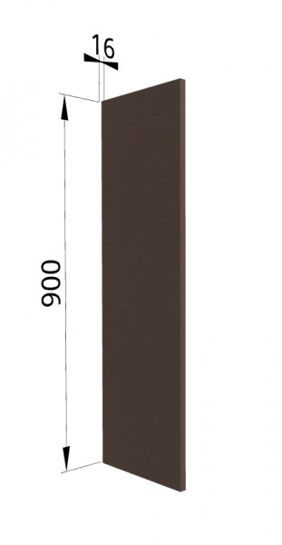 Панель торцевая ВП Квадро (для шкафа верхнего высокого) Шоколад кожа в Уяре - uyar.mebel54.com | фото
