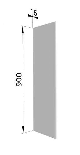 Панель торцевая ВП Ройс (для шкафа верхнего высокого) Белый софт в Уяре - uyar.mebel54.com | фото