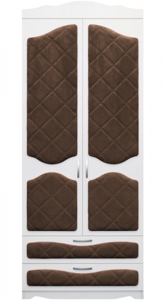 Шкаф 2-х створчатый с ящиками серии Иллюзия 08 Шоколад в Уяре - uyar.mebel54.com | фото