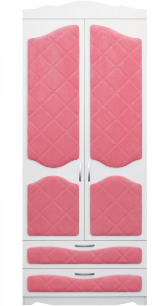 Шкаф 2-х створчатый с ящиками серии Иллюзия 89 Розовый в Уяре - uyar.mebel54.com | фото