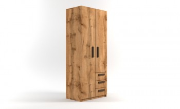 Шкаф 2-х створчатый с ящиками Шервуд (Дуб Вотан) в Уяре - uyar.mebel54.com | фото