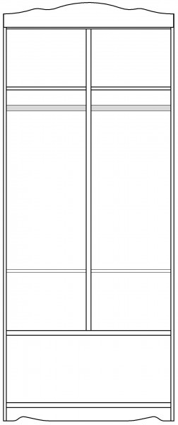 Шкаф 2-х створчатый серии Иллюзия 33 Сиреневый в Уяре - uyar.mebel54.com | фото