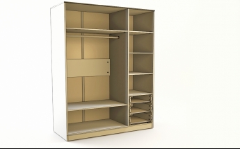 Шкаф 3-х створчатый с ящиками Классика (Белый/корпус Выбеленное дерево) в Уяре - uyar.mebel54.com | фото