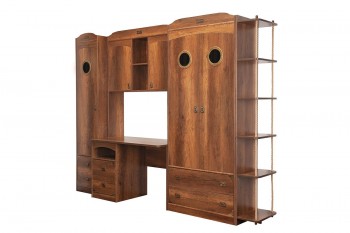 Шкаф комбинированный для белья «Навигатор» (Дуб Каньон) в Уяре - uyar.mebel54.com | фото