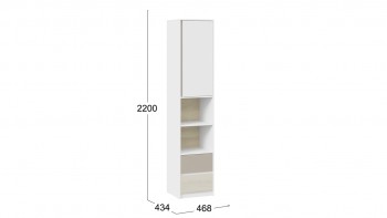 Шкаф комбинированный «Сканди» Дуб Гарден/Белый/Глиняный серый в Уяре - uyar.mebel54.com | фото
