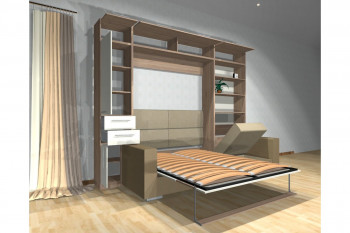 Шкаф-кровать с диваном Каролина в Уяре - uyar.mebel54.com | фото