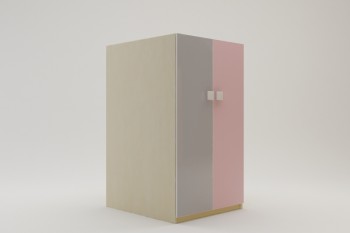Шкаф под кровать второго яруса Грэйси (Розовый/Серый/корпус Клен) в Уяре - uyar.mebel54.com | фото