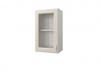 Шкаф с витриной Принцесса (Бежевый/Белый/ширина 400) в Уяре - uyar.mebel54.com | фото