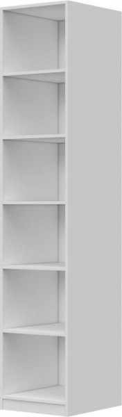Шкаф ШР-1 зеркало, левый, Вива (Белый/Белый глянец/Платина) в Уяре - uyar.mebel54.com | фото