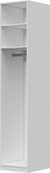 Шкаф ШР-1 зеркало, правый, Вива (Белый/Белый глянец/Платина) в Уяре - uyar.mebel54.com | фото