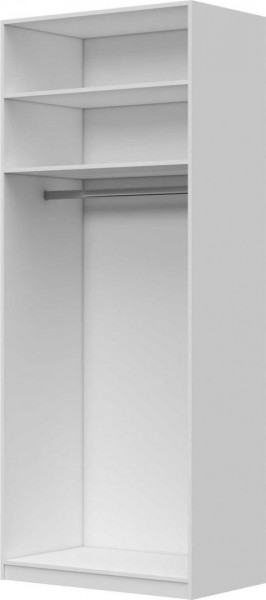 Шкаф ШР-2 зеркало, Вива (Белый/Белый глянец/Платина) в Уяре - uyar.mebel54.com | фото