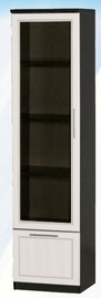 Шкаф средний с ящиком и стеклодверью ДЛЯ ГОСТИНОЙ ШСЯС-450 Венге/Дуб выбеленный в Уяре - uyar.mebel54.com | фото