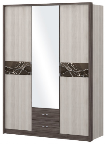 Шкаф трехстворчаты с зеркалом Шк68.1 Николь в Уяре - uyar.mebel54.com | фото