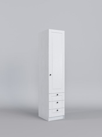 Шкаф угловой (секция с ящиками) Классика (Белый/корпус Выбеленное дерево) в Уяре - uyar.mebel54.com | фото