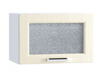Шкаф верхний горизонтальный со стеклом 500, ШВГС 500 (Клен кремовый/корпус белый) в Уяре - uyar.mebel54.com | фото