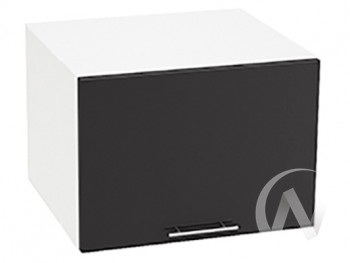 Шкаф верхний Валерия-М ШВГ-510 (Черный металлик/Белый/горизонтальный/глубокий) в Уяре - uyar.mebel54.com | фото