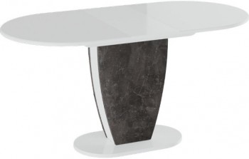 Стол обеденный «Монреаль» Тип 1 (Белый глянец/Моод темный) в Уяре - uyar.mebel54.com | фото