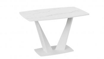 Стол раздвижной «Фабио» Тип 1 (Белый мрамор матовый) в Уяре - uyar.mebel54.com | фото