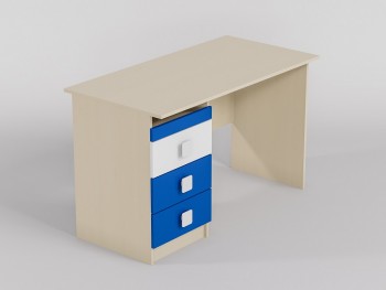 Стол (прямая столешница) Скай люкс (Синий/Белый/корпус Клен) в Уяре - uyar.mebel54.com | фото
