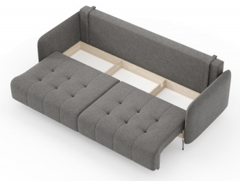 Валериан диван трёхместный прямой Стальной, ткань RICO FLEX 9292 в Уяре - uyar.mebel54.com | фото