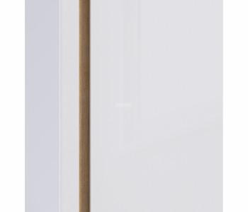 Веста СБ-2259 Шкаф 2х дверный с зеркалом Дуб Бунратти/Белый глянец в Уяре - uyar.mebel54.com | фото