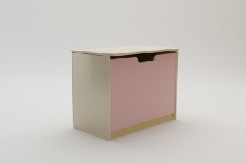 Ящик для игрушек Грэйси (Розовый/корпус Клен) в Уяре - uyar.mebel54.com | фото