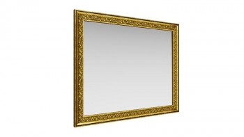 Зеркало навесное "Айрум"/(дуб кальяри / профиль: золото с орнаментом) в Уяре - uyar.mebel54.com | фото